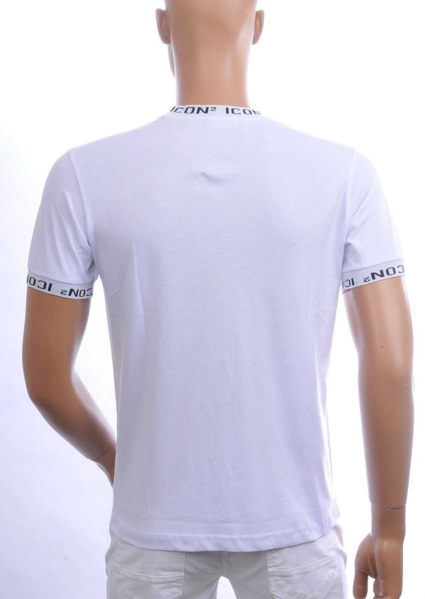 CONTOUR Trendy ICON2 Ronde Hals Heren T-Shirt – Wit | Comfortabel & Perfect voor Elk Seizoen