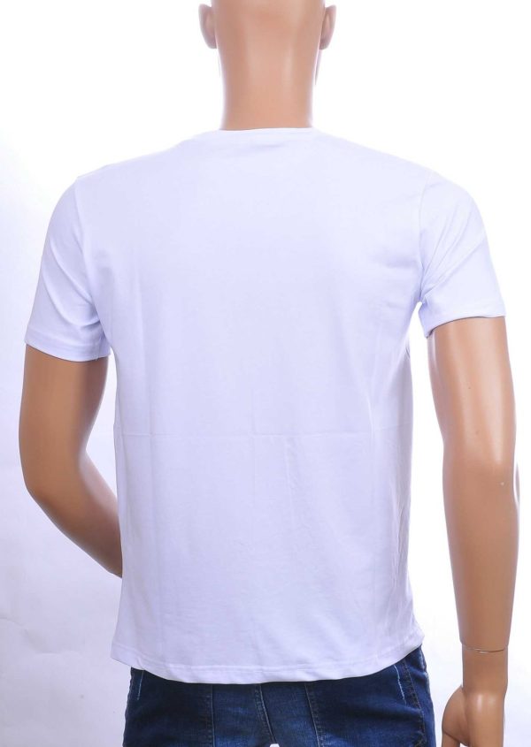 FRANCO RENZO Trendy Ronde Hals Heren Skull T-Shirt met Steentjes – Wit | Zomer T-Shirt voor Mannen | Kwalitatieve Zomerkleding