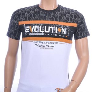Les DESIGNERS Trendy EVOLUTION Ronde Hals Heren T-Shirt - Zwart