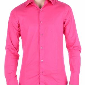 Red Bridge Slim Fit Stretch Effen Overhemd voor Heren - Fuchsia | Elegant en Comfortabel