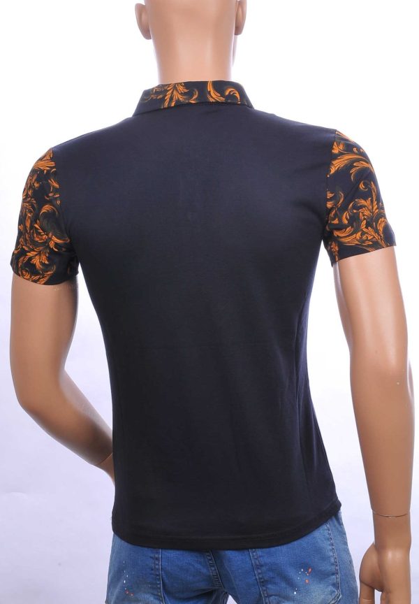 Ci-Borg Trendy Heren Polo T-Shirt met Leeuwenkop Badge – Navy