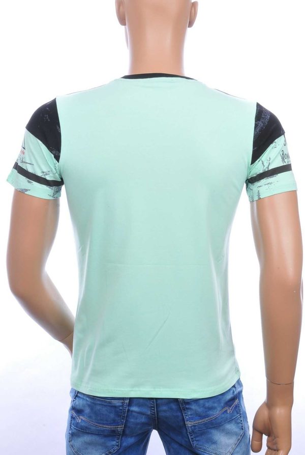 Ci Borg Trendy ENJOY & MORE Ronde Hals Heren T-Shirt met 3D Letters - Groen
