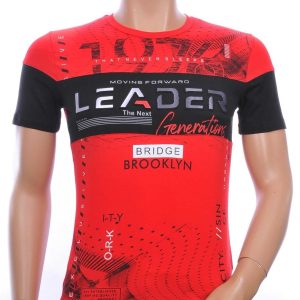 Stijlvol en opvallend: het Ci Borg LEADER T-shirt met 3D letters - Rood