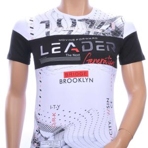 Stijlvol en opvallend: het Ci Borg LEADER T-shirt met 3D letters - Wit