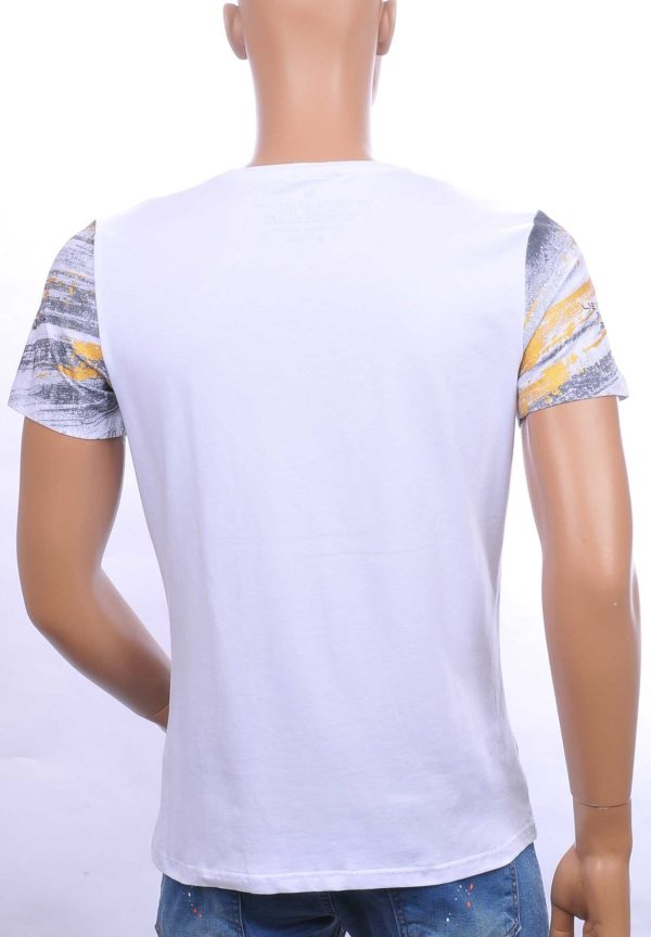 CLUB JU Trendy STRONG Ronde Hals Heren T-Shirt met 3D Letters - Wit