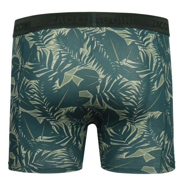 Zaccini 2-Pack perfect fit Allover Bladeren Motieven Heren Boxershorts – Groen, Comfortabel, Stijlvol en Perfecte Pasvorm