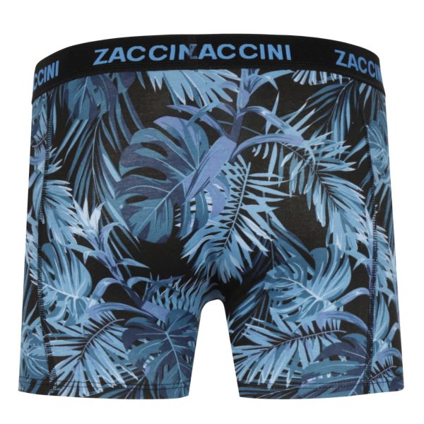 Zaccini 2-pack perfect fit allover palmbomen motieven boxershorts - Zwart