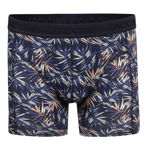 Zaccini 2-Pack Allover Palmbomen Motieven Heren Boxershorts – Navy Blauw | Comfortabele heren boxers met tropisch design