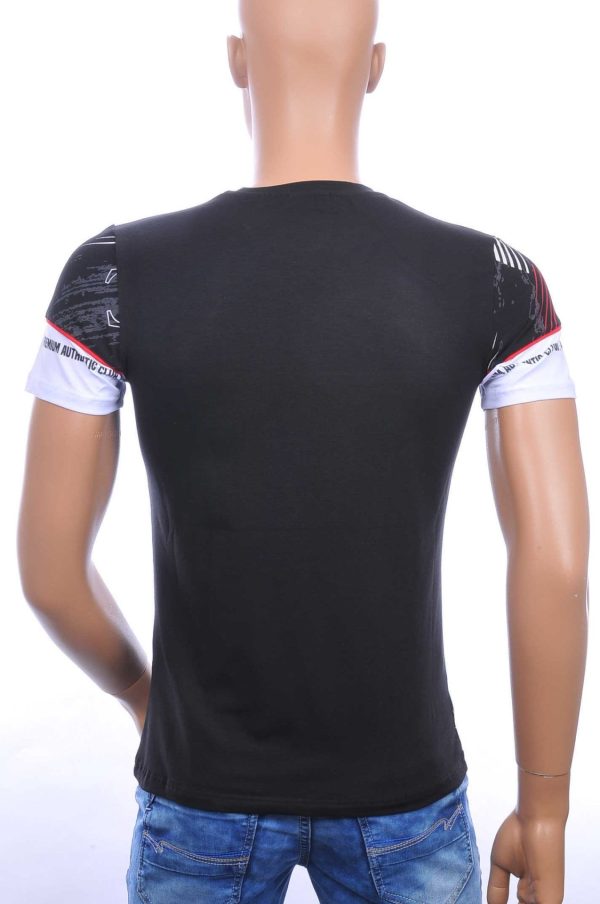 Ci-Borg Trendy Black NYC Slim Fit Ronde Hals Heren T-Shirt - Zwart
