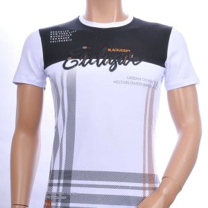 Ci-Borg Trendy EXCLUSIVE Slim Fit Ronde Hals Heren T-Shirt - Wit