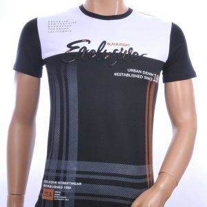 Ci-Borg Trendy EXCLUSIVE Slim Fit Ronde Hals Heren T-Shirt - Zwart