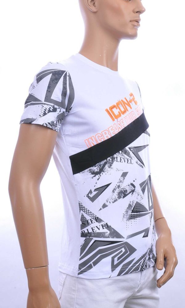 Ci-Borg Trendy ICON-2 Slim Fit Ronde Hals Heren T-shirt - Wit