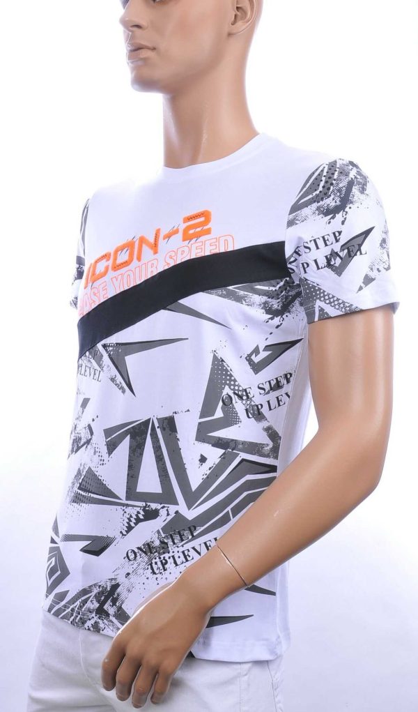 Ci-Borg Trendy ICON-2 Slim Fit Ronde Hals Heren T-shirt - Wit