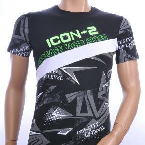 Ci-Borg Trendy ICON-2 Slim Fit Ronde Hals Heren T-shirt - Zwart