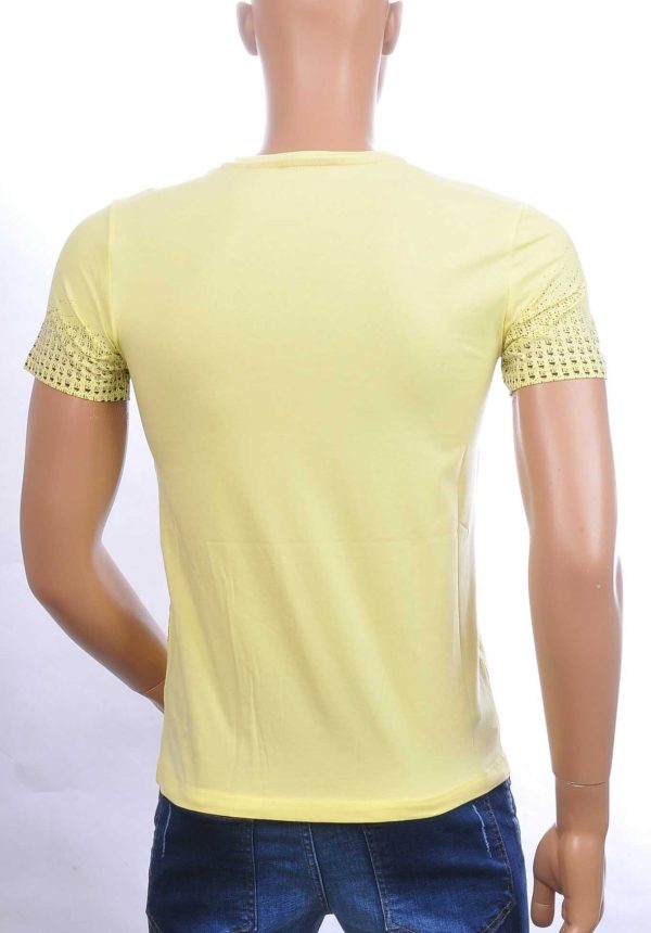 Ci-Borg Trendy RESPECT Ronde Hals Heren T-shirt - Geel