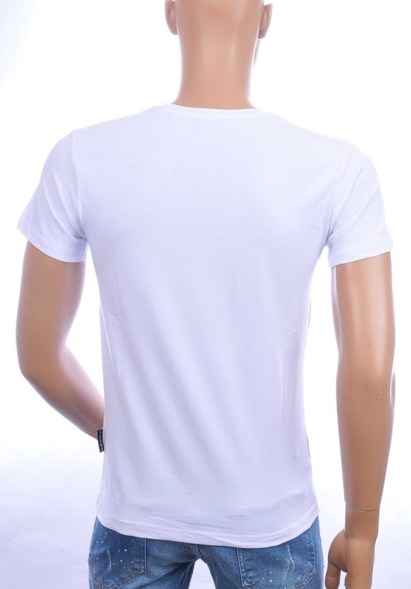 ICON2 Trendy Slim Fit Ronde Hals Heren T-Shirt met Text ICON2 - Wit