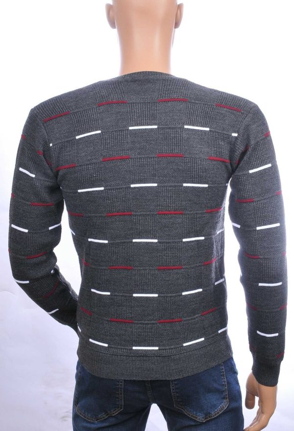CI-BORG Trendy Slim Fit Ronde Hals Dunne Heren Trui - Antraciet