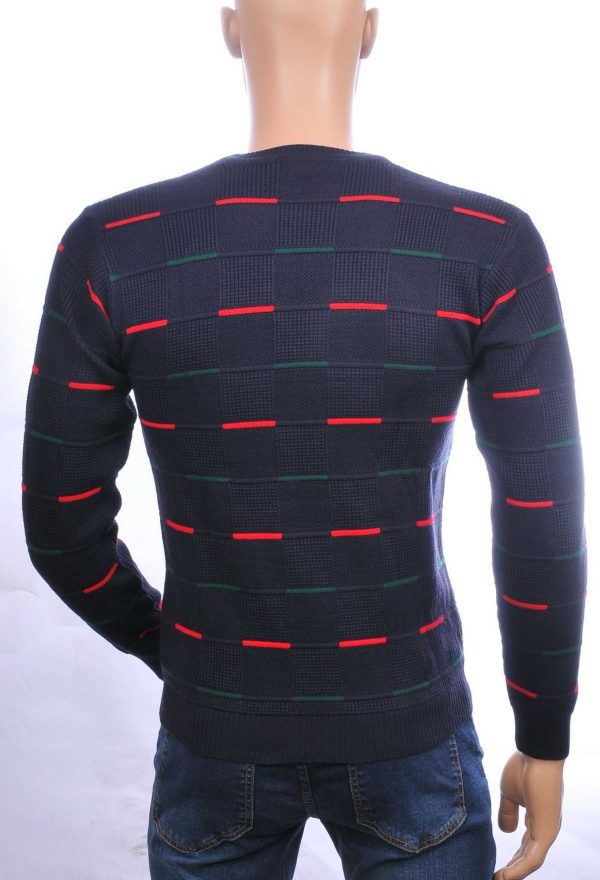 CI-BORG Trendy Slim Fit Ronde Hals Dunne Heren Trui - Navy