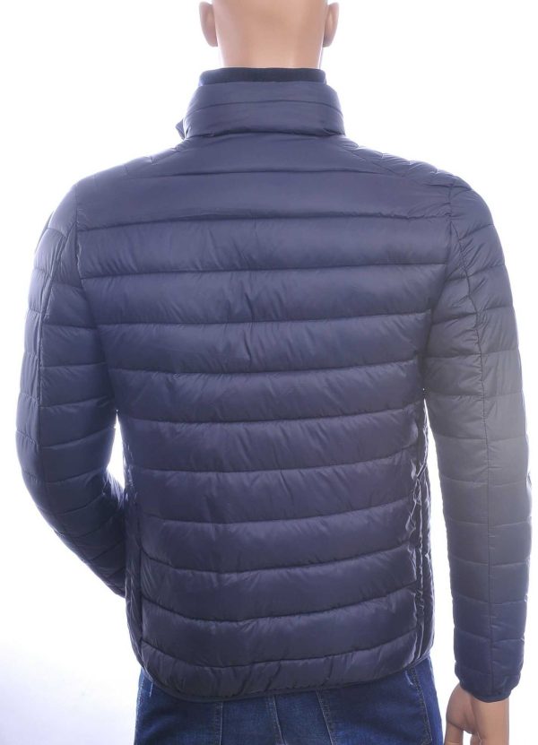 JUST KEY Trendy Slim Fit Korte Tussen Herenjas - Navy
