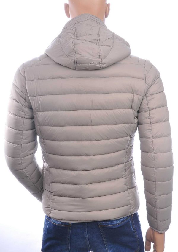 MEN'S WEAR Trendy Heren Jas met Permanente Capuchon - Beige