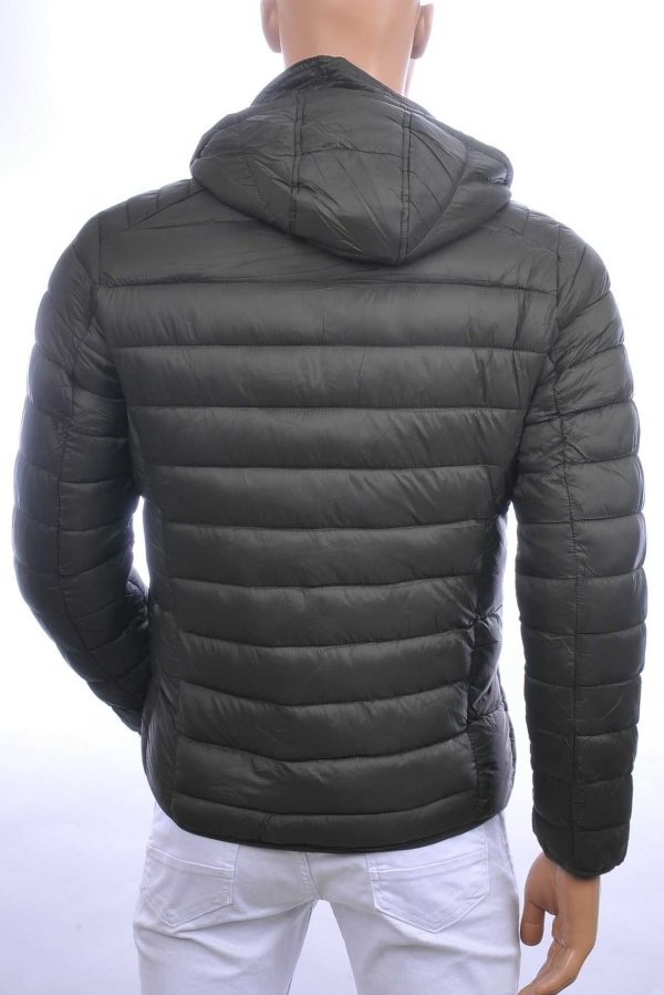 MEN'S WEAR Trendy Heren Jas met Permanente Capuchon - Khaki